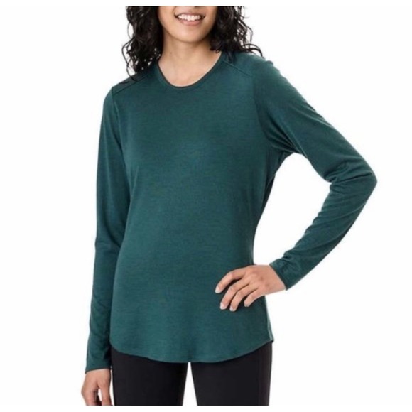 Segments Tops - Segments Womens XL Forest Green Merino Wool Long Sleeve Crew Neck Base Layer
